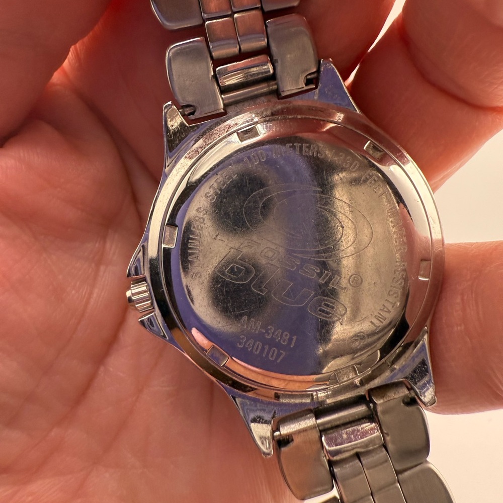 Fossil Rhinestone stainless steal watch. AM3480 - Picture 5 of 7